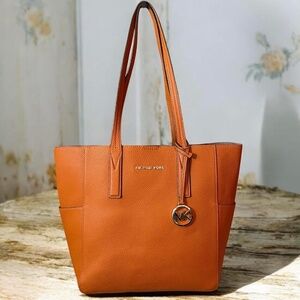 Michael Kors Orange Leather Tote Bag